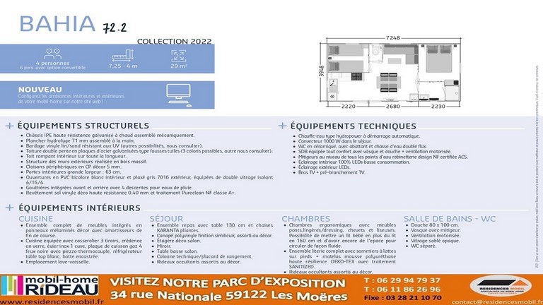 Fiche technique BAHIA 72.2