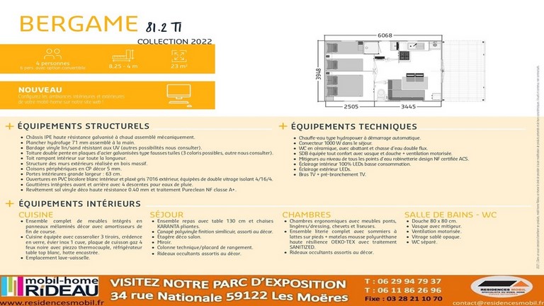 Fiche technique BERGAME 81.2 TI 2022