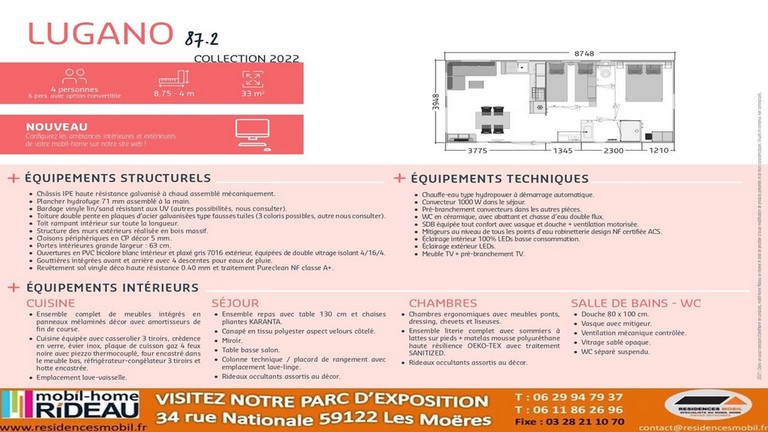 Fiche technique LUGANO 87.2 2022