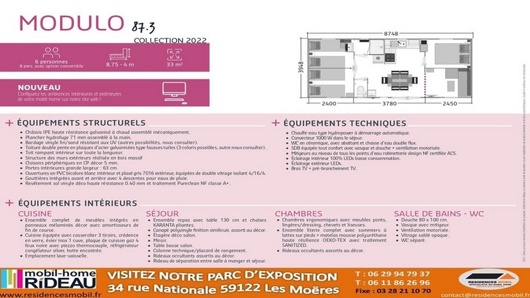 Fiche technique Modulo 87.3 2022