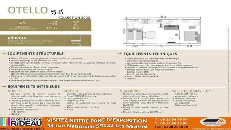 Fiche Technique 2022 OTELLO 95.2 S