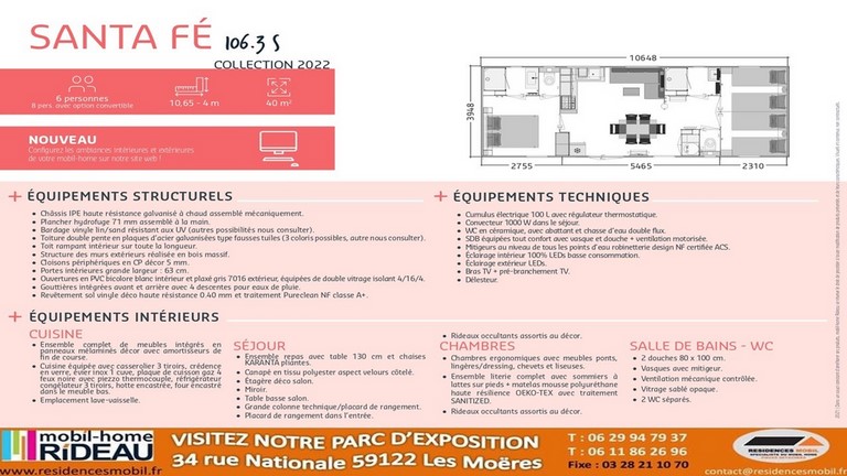 Fiche technique SANTA FE 106.3 S 2022