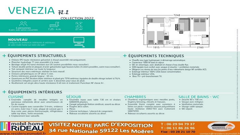 Fiche technique VENEZIA 72.2 2022