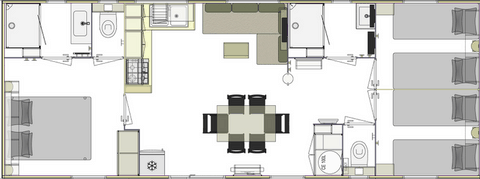Plan du mobil home SANTA FE 106.3 S