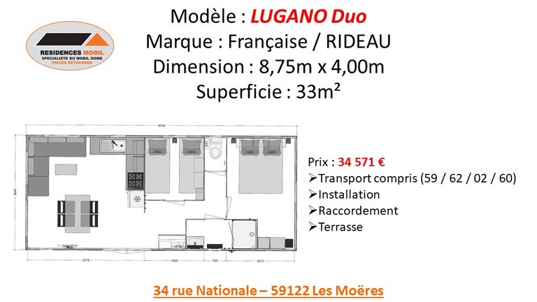 Tarif du LUGANO DUO 2021