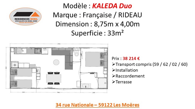 Tarif KALEDA DUO 2021