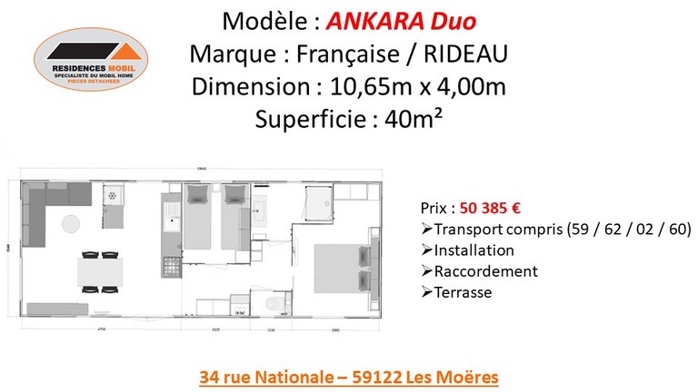 Tarif de l'ANKARA DUO 2021