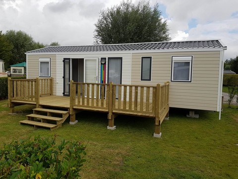 Terrasse en bois de mobil home