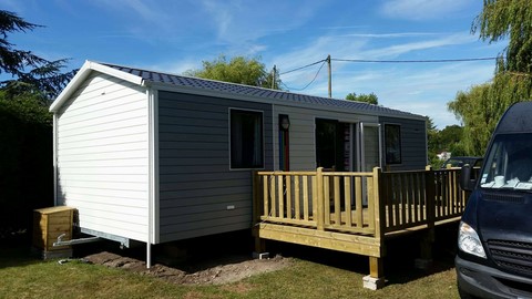 Terrasse en bois de mobil home