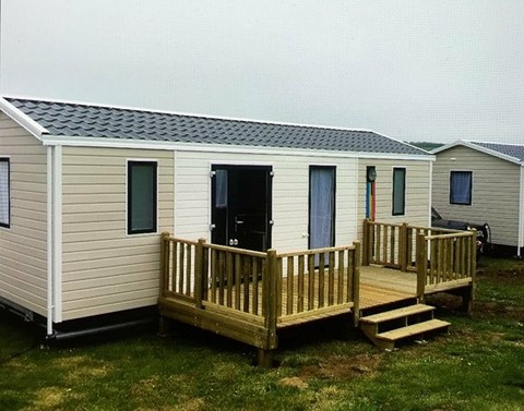 Terrasse en bois de mobil home