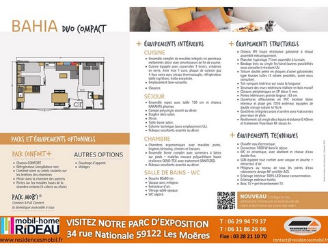 Fiche technique mobil home BAHIA DUO COMPACT 2020