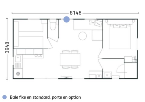 Ici vous trouverez le plan pour le modèle BAHIA 81.2 2026 BAHIA 81.2 2026 : Plan d'implantation